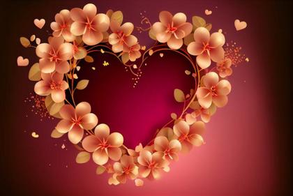 Floral Hearts Valentine Day