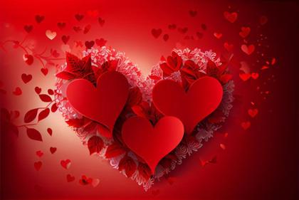 Valentines Day Floral Heart