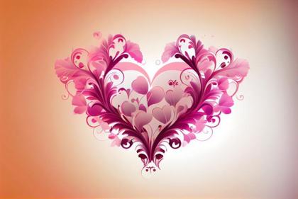 Floral Hearts Valentine Day