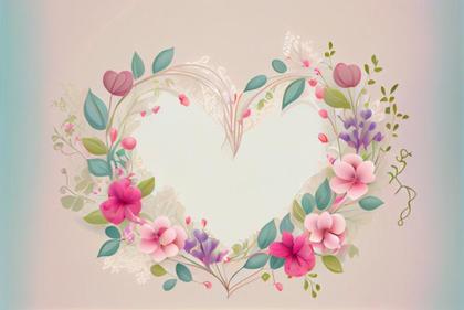 Floral Hearts Valentine Day