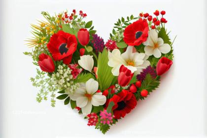 Celebrating Love with Heart-Shaped Bouquets
