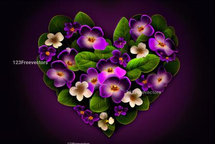 Heart Shaped Flower Background