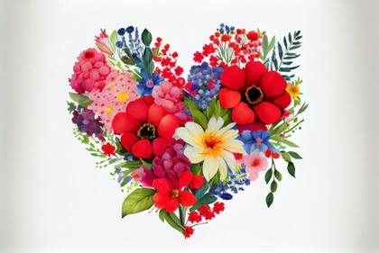 Red Roses Bouquet in Heart Shape