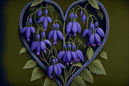 Natures Poetry: Bluebell Flowers Valentines Heart