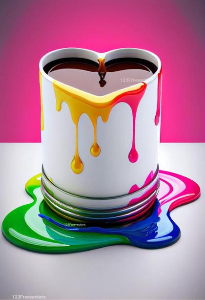 Heart Shape Paint Splatter