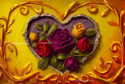 Valentines Day Oil Painting Background