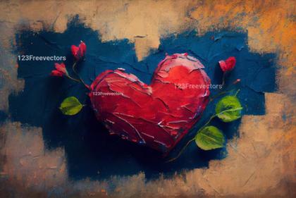 Valentines Day Oil Painting Background