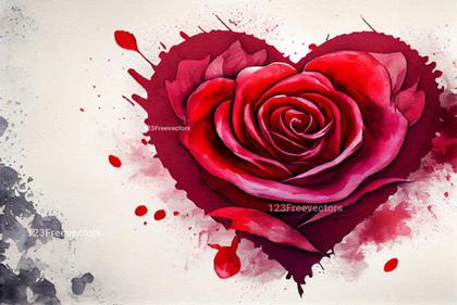 Watercolor Valentine Background