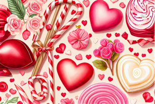Valentines Day Watercolor Background