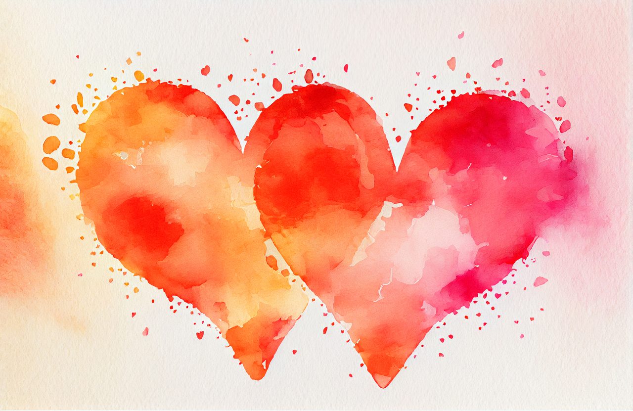 Valentines Watercolor Background