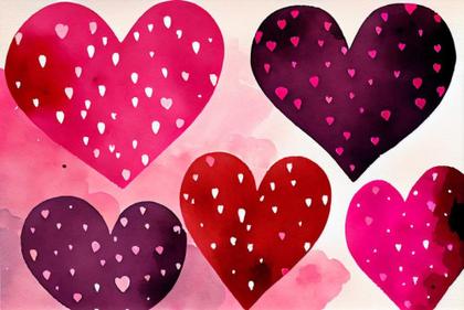 Watercolor Valentine Background