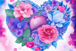 Valentines Watercolor Background