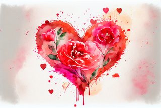 Valentines Watercolor Background