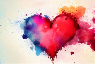 Watercolor Valentine Background