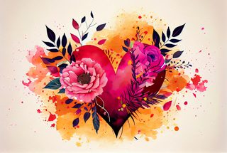 Valentine Watercolor Background