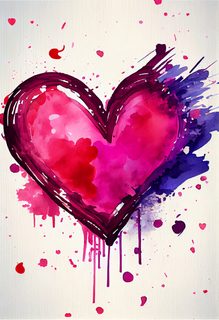 Valentines Day Watercolor Background