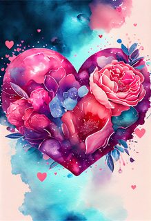 Valentine Watercolor Background