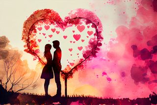 Valentines Background Watercolor