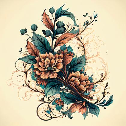 Nature’s Brushstroke: 10 Free Hand-Drawn Flower Backgrounds for Your Designs