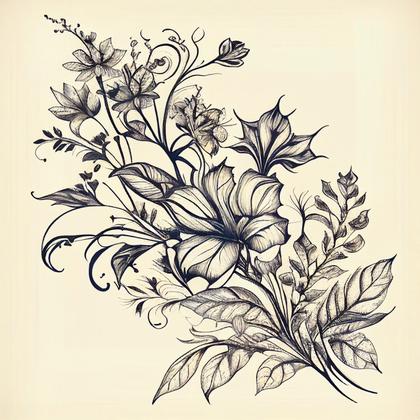 Nature’s Brushstroke: 10 Free Hand-Drawn Flower Backgrounds for Your Designs