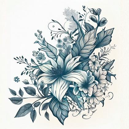 Nature’s Brushstroke: 10 Free Hand-Drawn Flower Backgrounds for Your Designs
