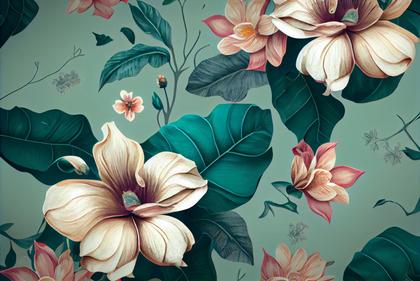 Free Download Flower Pattern Background