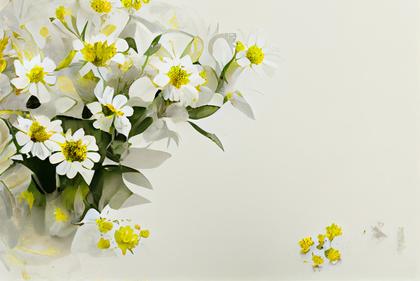 Blossoms in Harmony: 12 Yellow and White Flower Card Background Designs