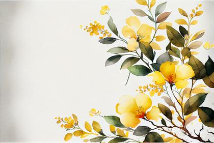 11 Stunning Watercolor Yellow Flower Card Backgrounds Perfect for Your Special Occasions