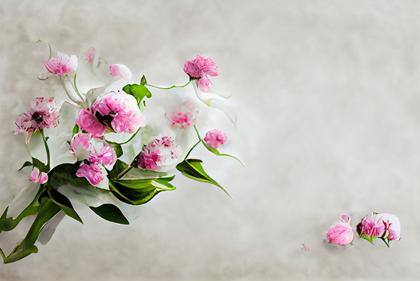 Blooming Elegance: Pink and White Flower Illustrations for Special Moments