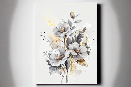 Grey Flower Background