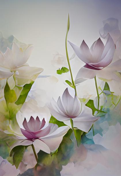 Lotus Flower on Grey Background Image