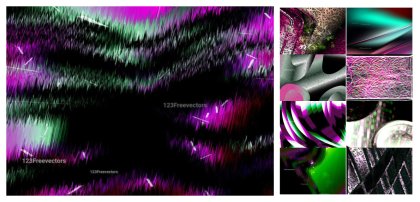 Vibrant Mix: A Creative Collection of Pink Green and Black Designs