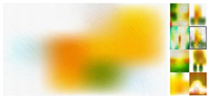 Vibrant Fusion: A Creative Collection of Orange White and Green Designs