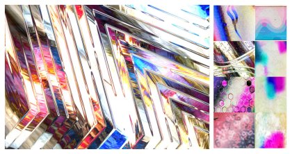 Creative Collection: Beige Blue and Pink – A Vibrant Combination of Abstract Backgrounds and Watercolor Textures