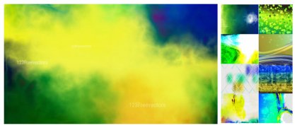 Creative Collection: Blue Green and Yellow Abstract Background Designs