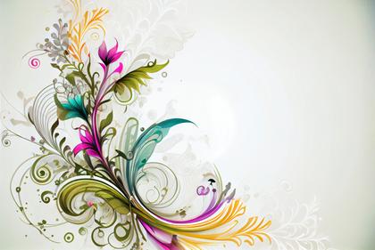 Free Download Colorful Floral Card Background Image