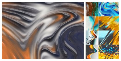A Vibrant Collection of Orange Blue and Grey Designs