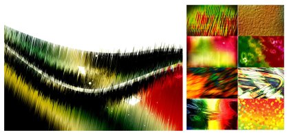 Vibrant Creations: A Collection of Red Yellow and Green Abstract Backgrounds