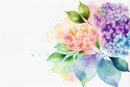Watercolor Pastel Flower Background Image