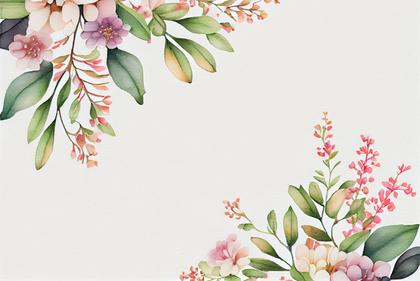 Elegance in Every Brush Stroke: 31 Watercolor Pastel Flower Card Backgrounds