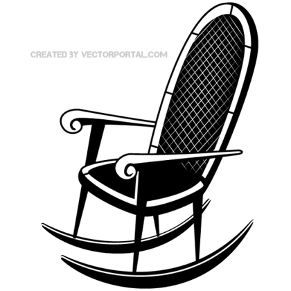 Rocking Chair Vector Clip Art Image