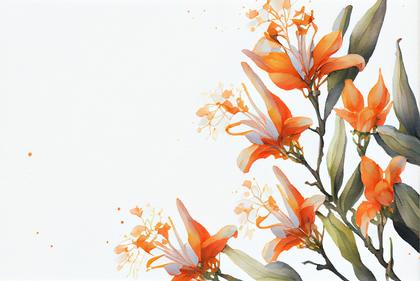 Crafting Moments: 18 Watercolor Orange Flower Card Backgrounds