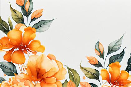 Crafting Moments: 18 Watercolor Orange Flower Card Backgrounds