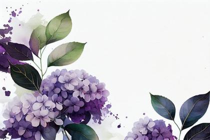 Enchanting Free Watercolor Violet Flowers: A Blooming Collection on White Backgrounds