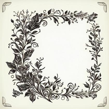 Charming Creations: 16 Hand-Drawn Decorative Flower Frames for Your Designs