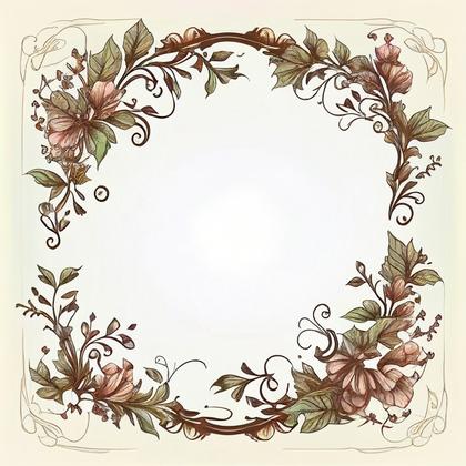 Charming Creations: 16 Hand-Drawn Decorative Flower Frames for Your Designs