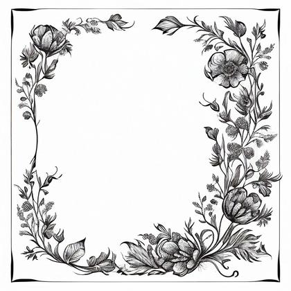 Captivating Hand-Drawn Style Flower Frames: Elevate Your Designs with 34 Free High-Resolution JPG Images