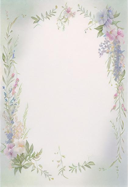 Watercolor Flower Frame