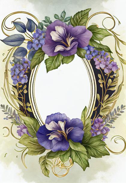 Watercolor Flower Frame