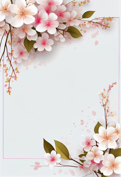 Pink Flower Frame